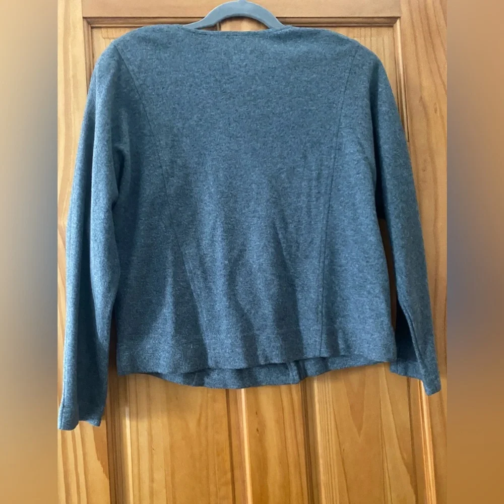 Vintage 90s Sears SA Sport Faux Layered Wrap Top Gray Striped Grunge USA